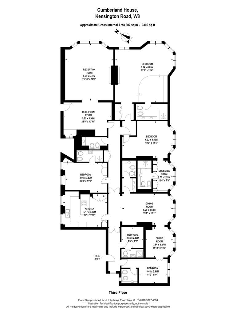 5 bedroom flat to rent - floorplan