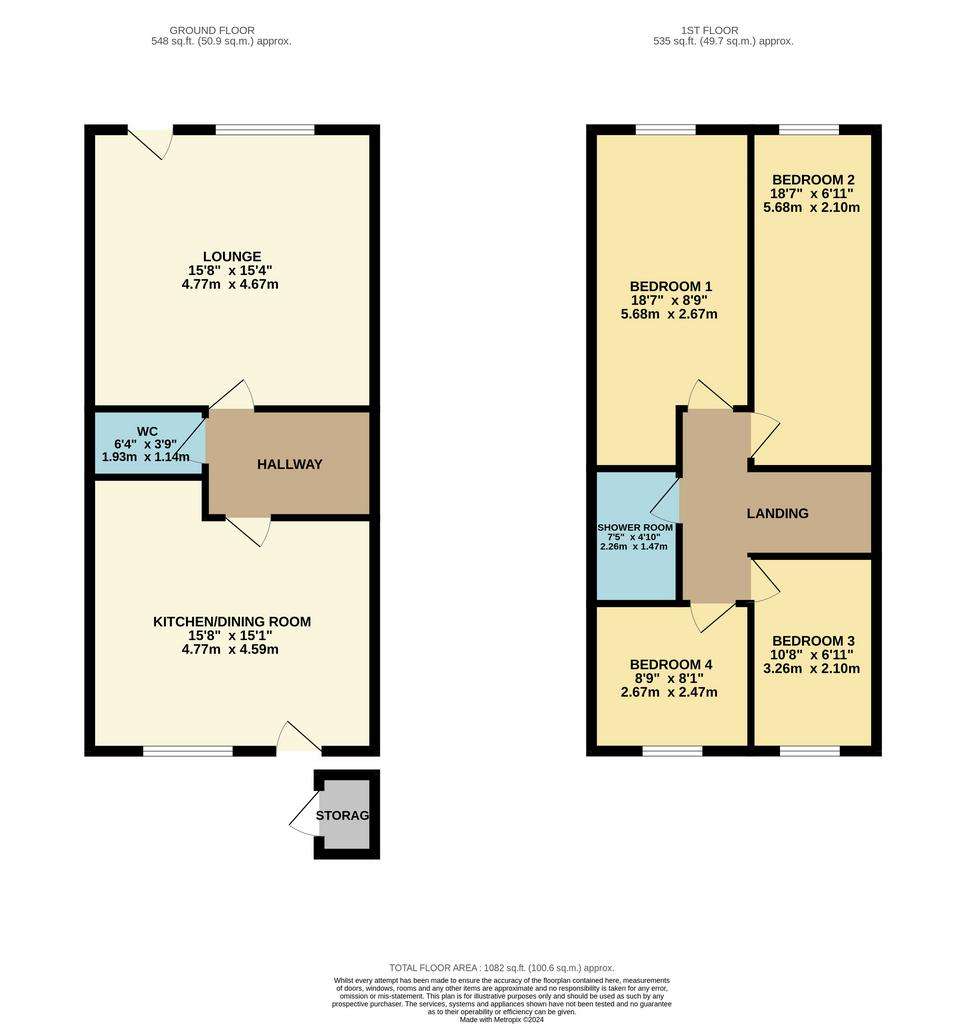 4 bedroom terraced house for sale - floorplan