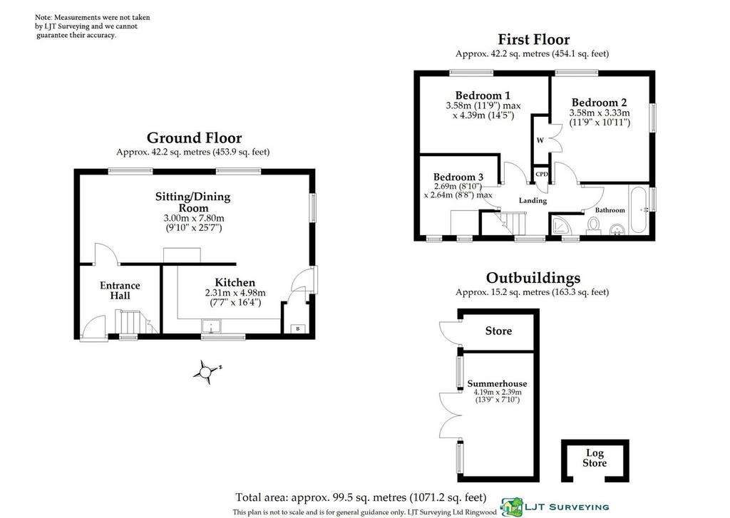 3 bedroom semi-detached house for sale - floorplan