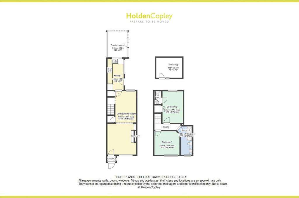 2 bedroom town house for sale - floorplan