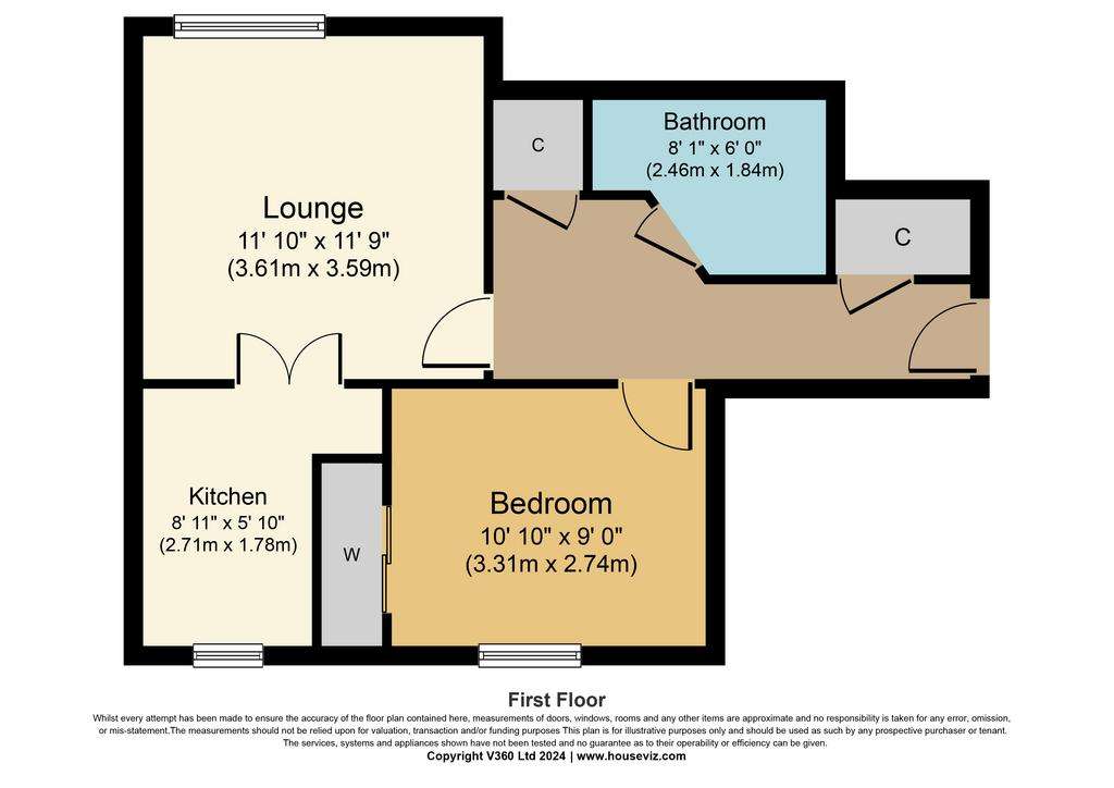 1 bedroom flat for sale - floorplan