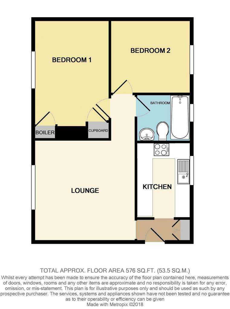 2 bedroom flat to rent - floorplan