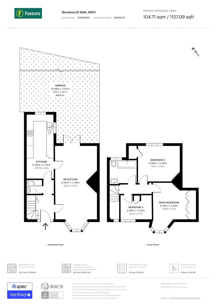 3 bedroom semi-detached house to rent - floorplan