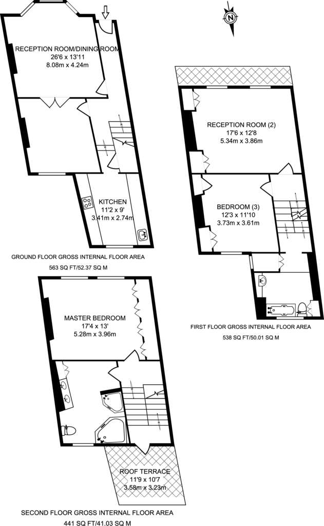 3 bedroom house to rent - floorplan