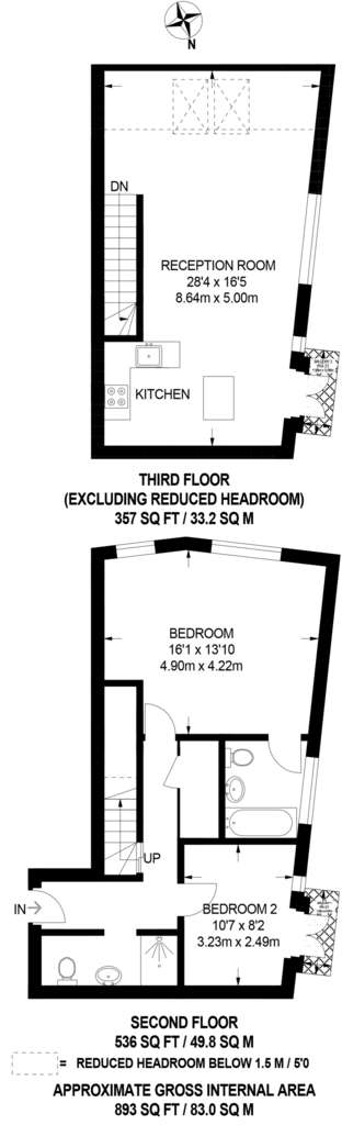 2 bedroom flat to rent - floorplan