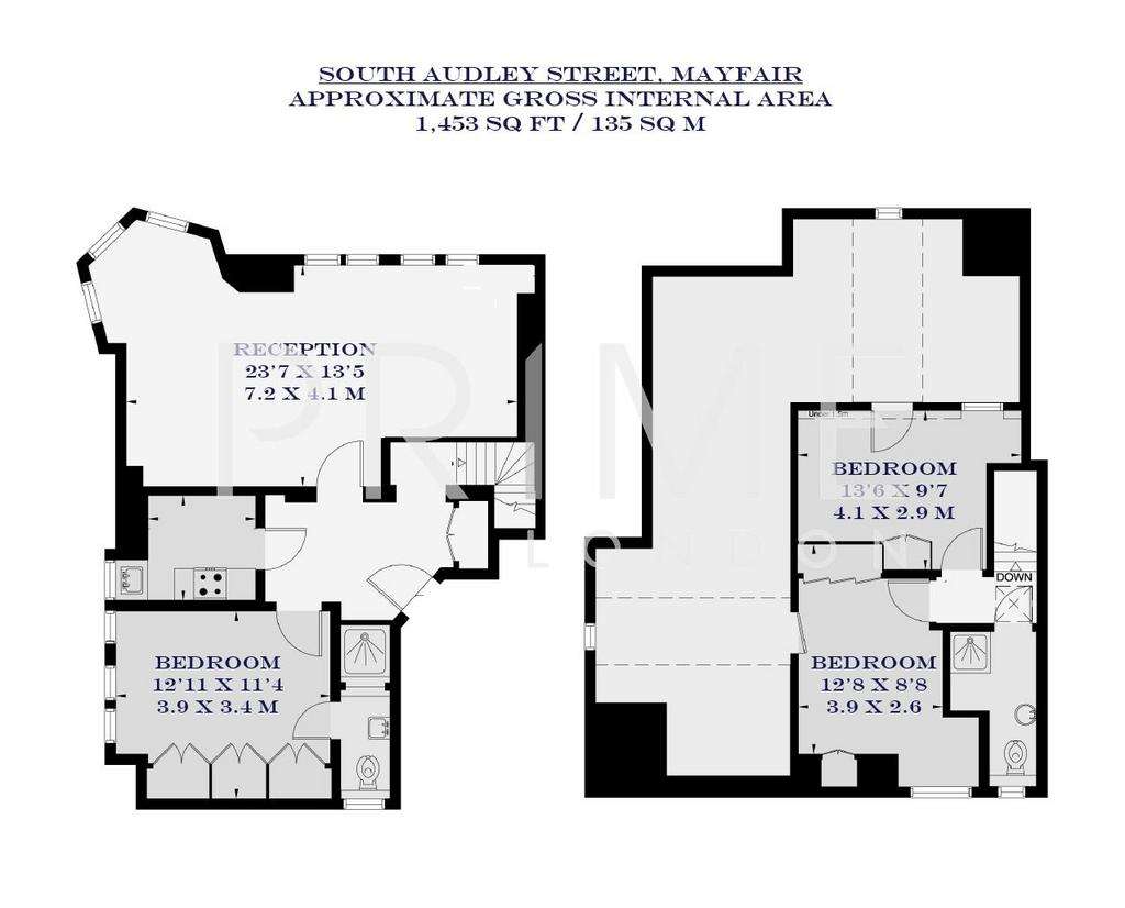 3 bedroom penthouse apartment to rent - floorplan