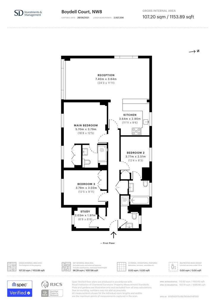 4 bedroom flat to rent - floorplan