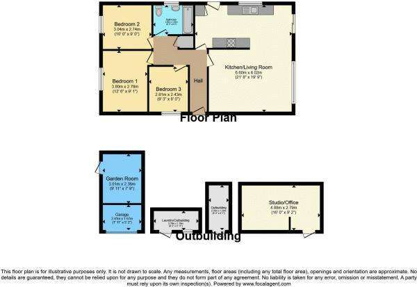 3 bedroom detached bungalow for sale - floorplan