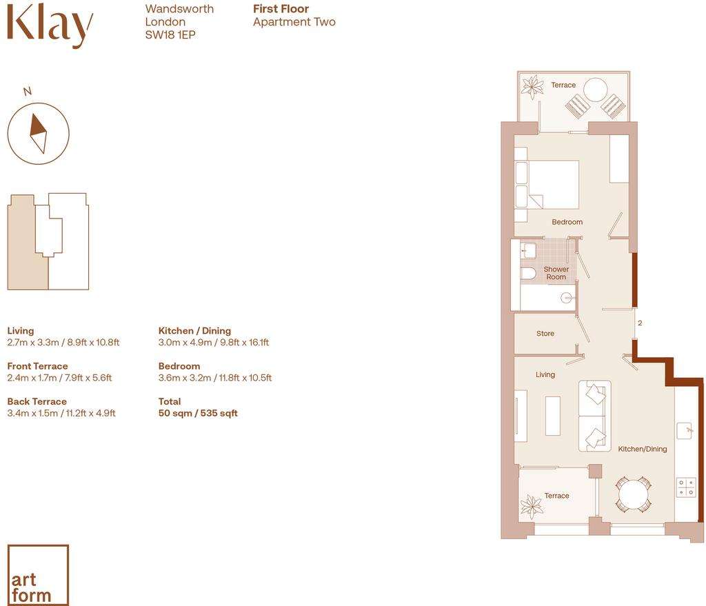 1 bedroom flat for sale - floorplan