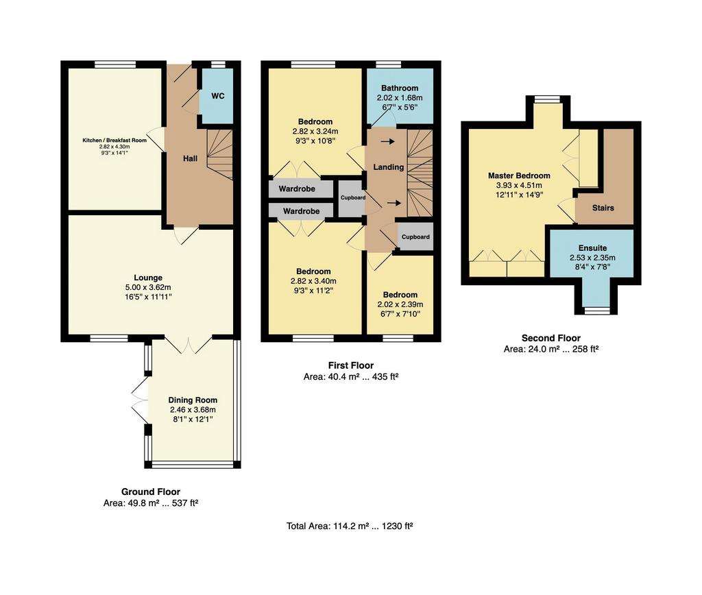 4 bedroom semi-detached house for sale - floorplan