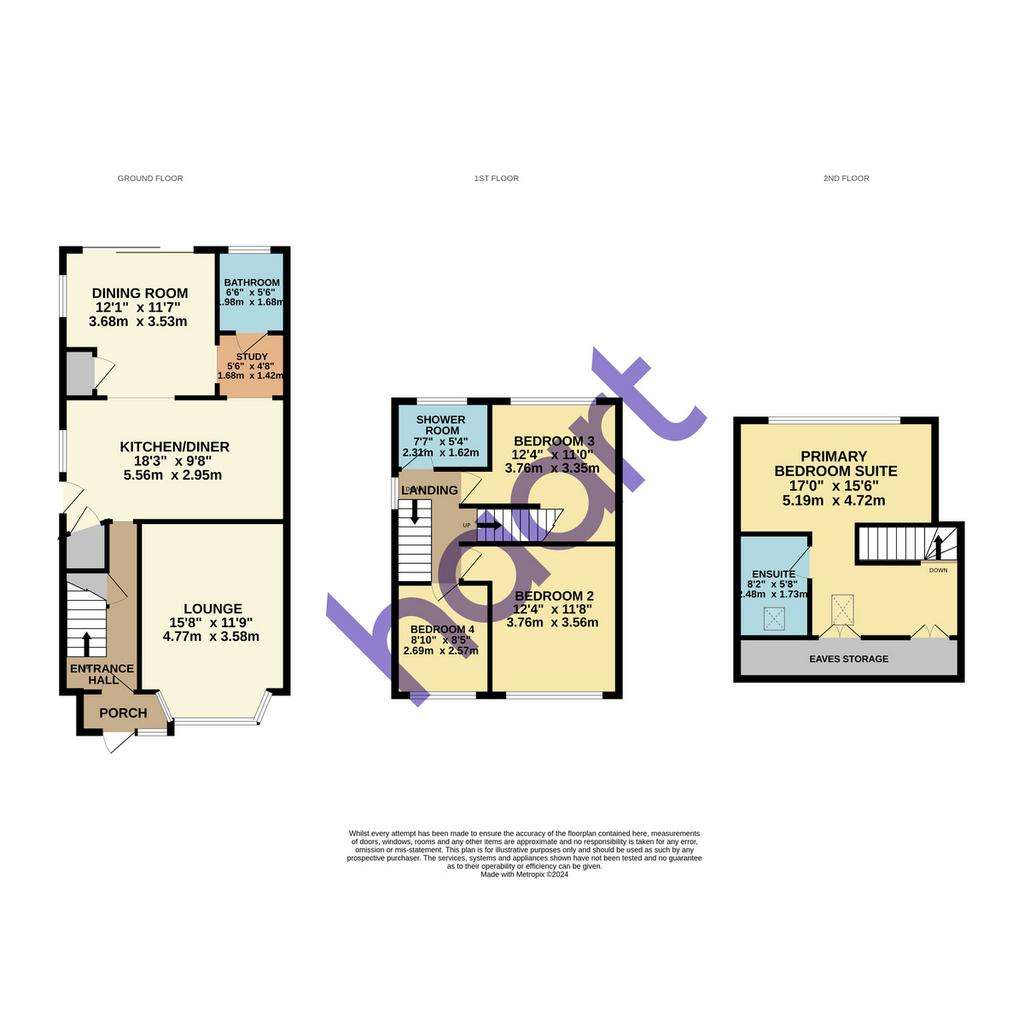 4 bedroom semi-detached house for sale - floorplan