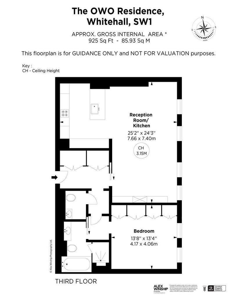 1 bedroom flat to rent - floorplan