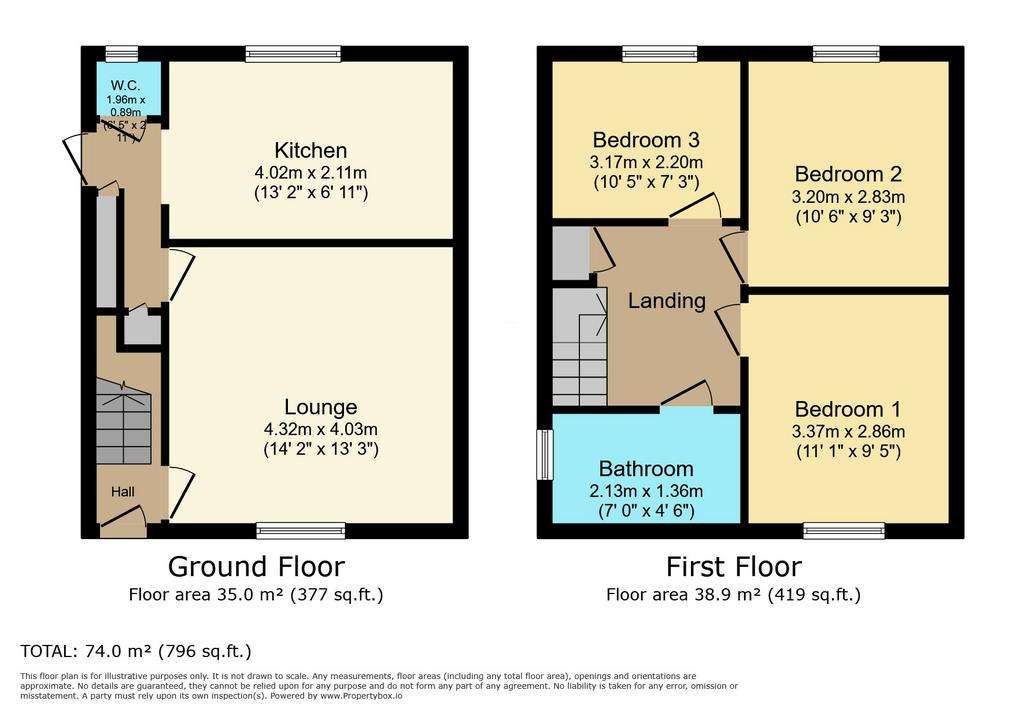 3 bedroom semi-detached house for sale - floorplan