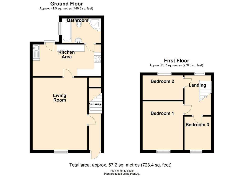 3 bedroom terraced house for sale - floorplan