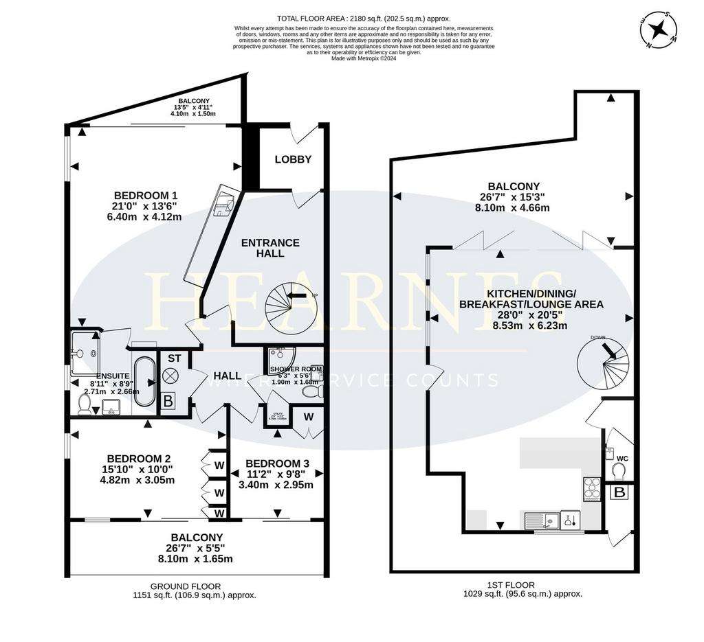 3 bedroom flat for sale - floorplan