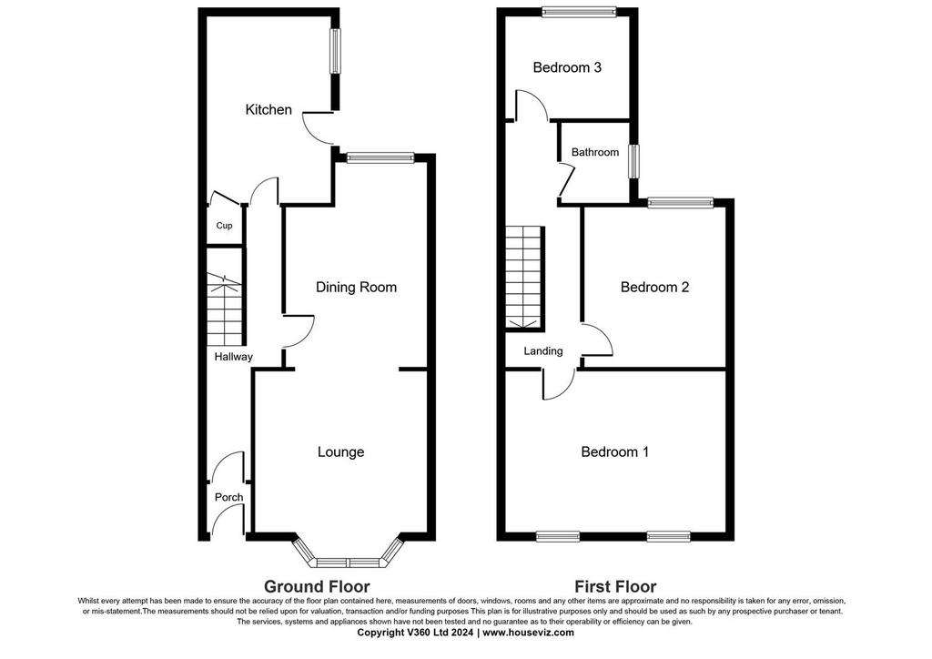 3 bedroom terraced house for sale - floorplan