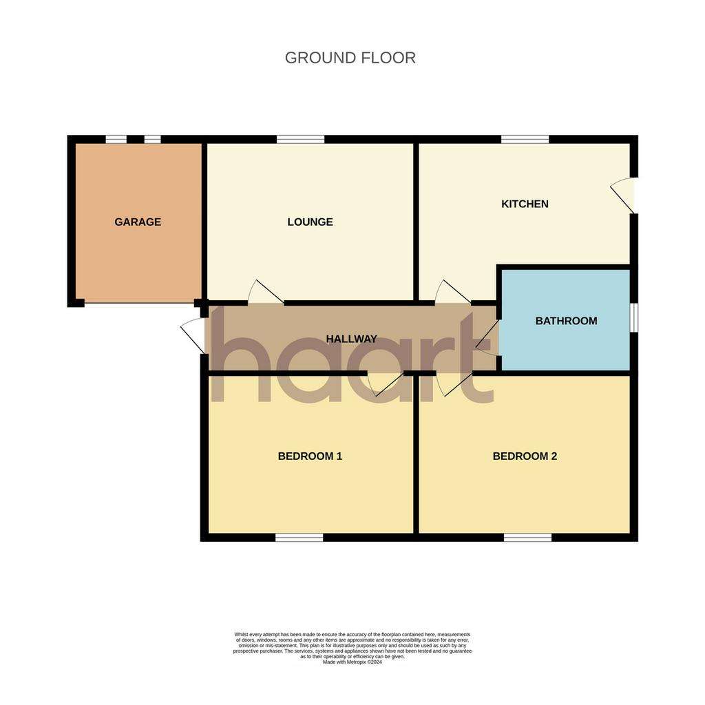 2 bedroom detached bungalow for sale - floorplan