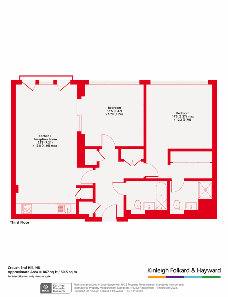 2 bedroom flat for sale - floorplan