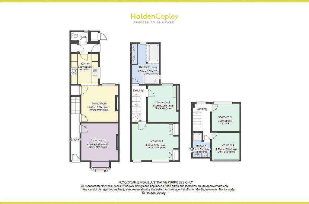 4 bedroom semi-detached house for sale - floorplan