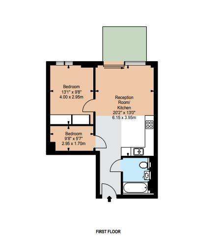 1 bedroom flat to rent - floorplan