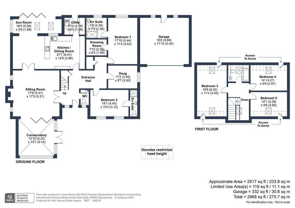 5 bedroom chalet for sale - floorplan