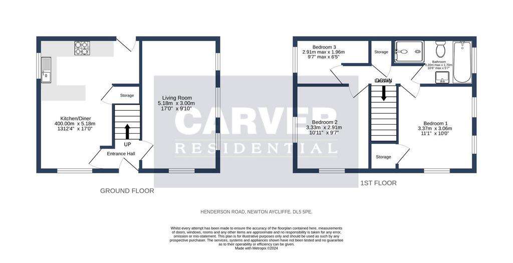 3 bedroom terraced house for sale - floorplan