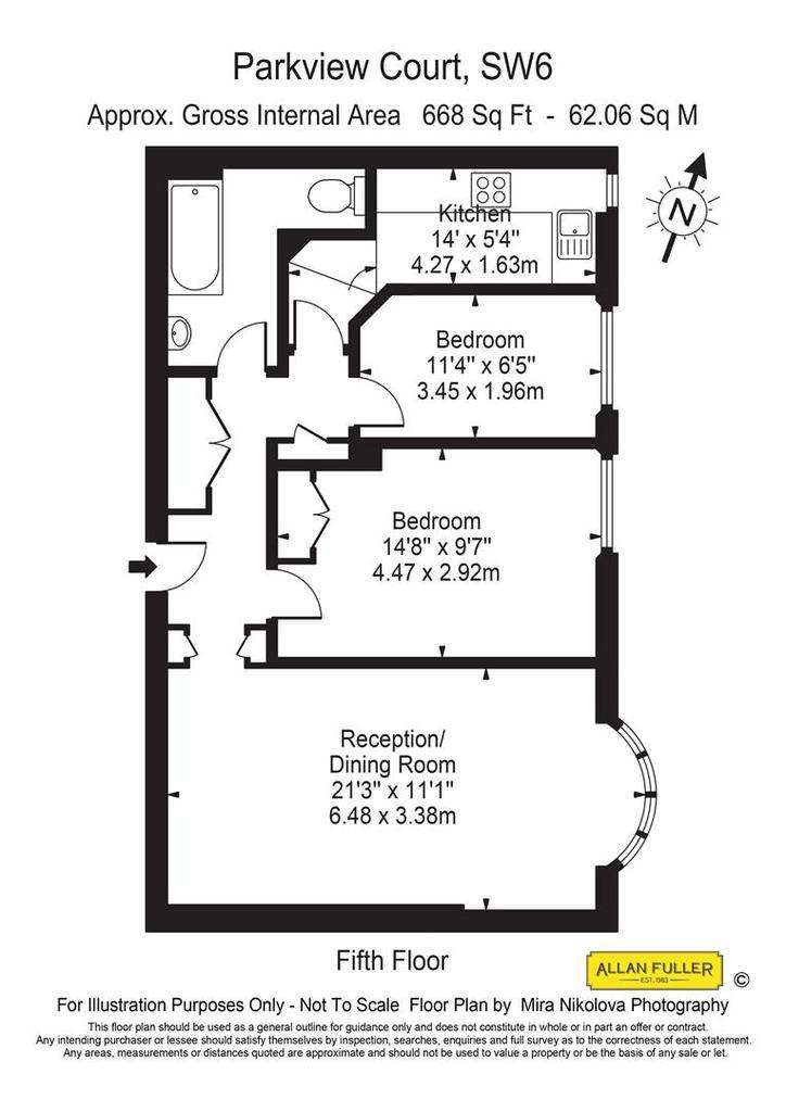 2 bedroom flat to rent - floorplan