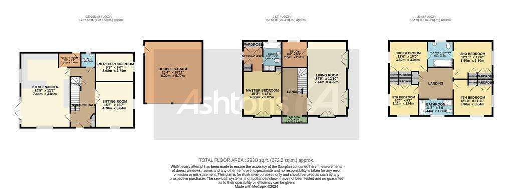 5 bedroom detached house for sale - floorplan