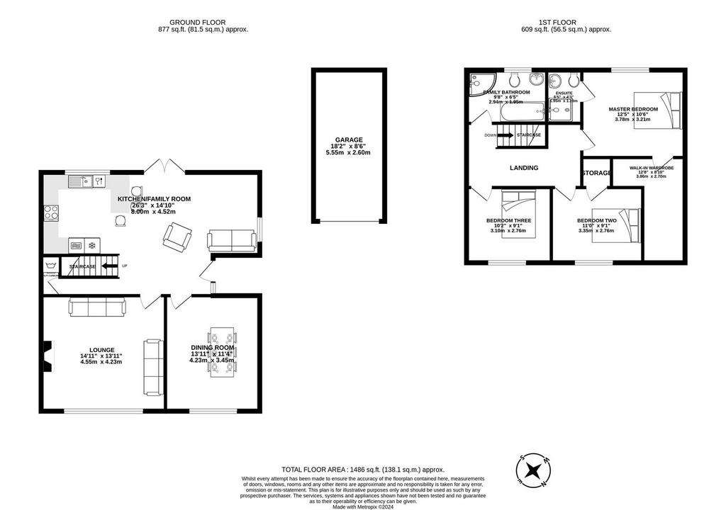 3 bedroom semi-detached house for sale - floorplan