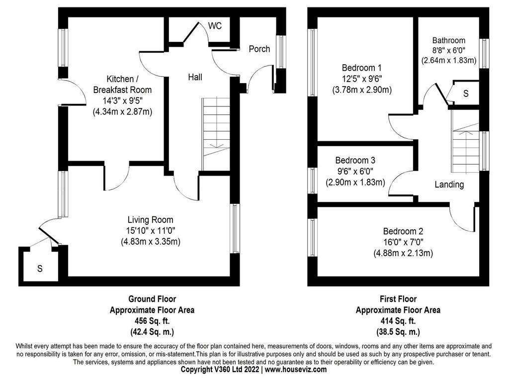 3 bedroom terraced house to rent - floorplan