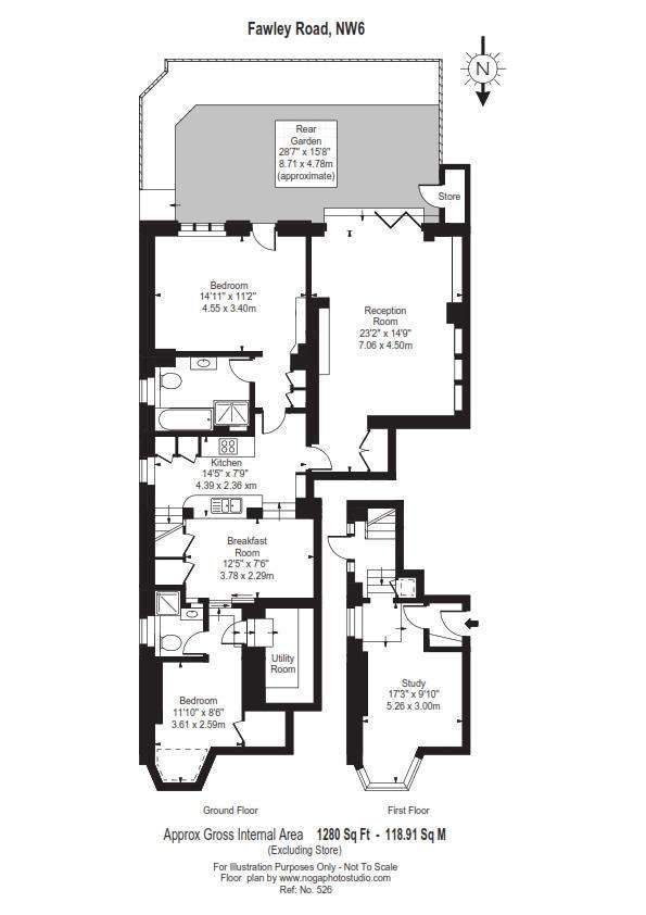 3 bedroom flat to rent - floorplan