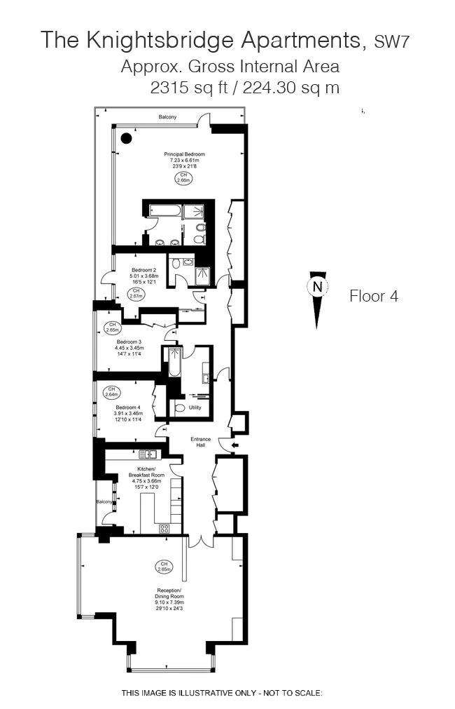 4 bedroom flat to rent - floorplan