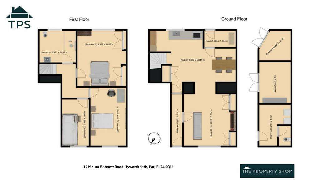 3 bedroom cottage for sale - floorplan