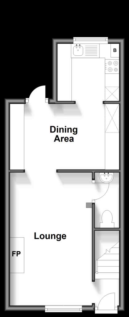 2 bedroom semi-detached house for sale - floorplan