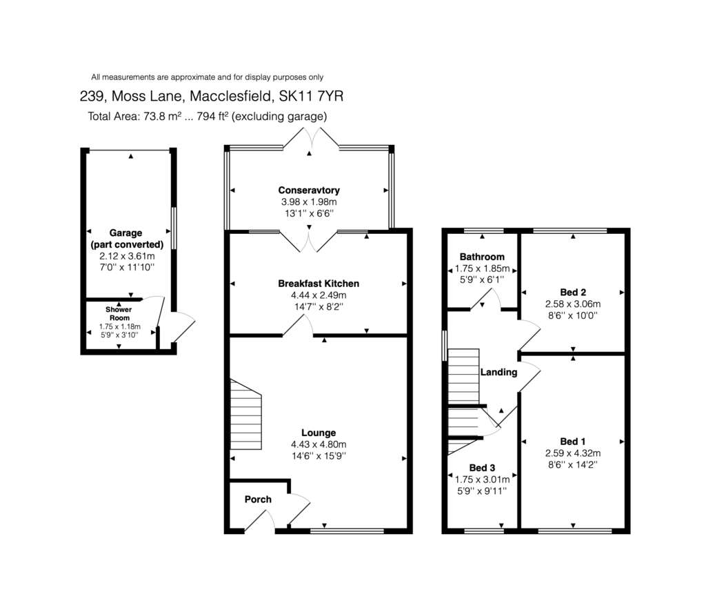 3 bedroom semi-detached house for sale - floorplan