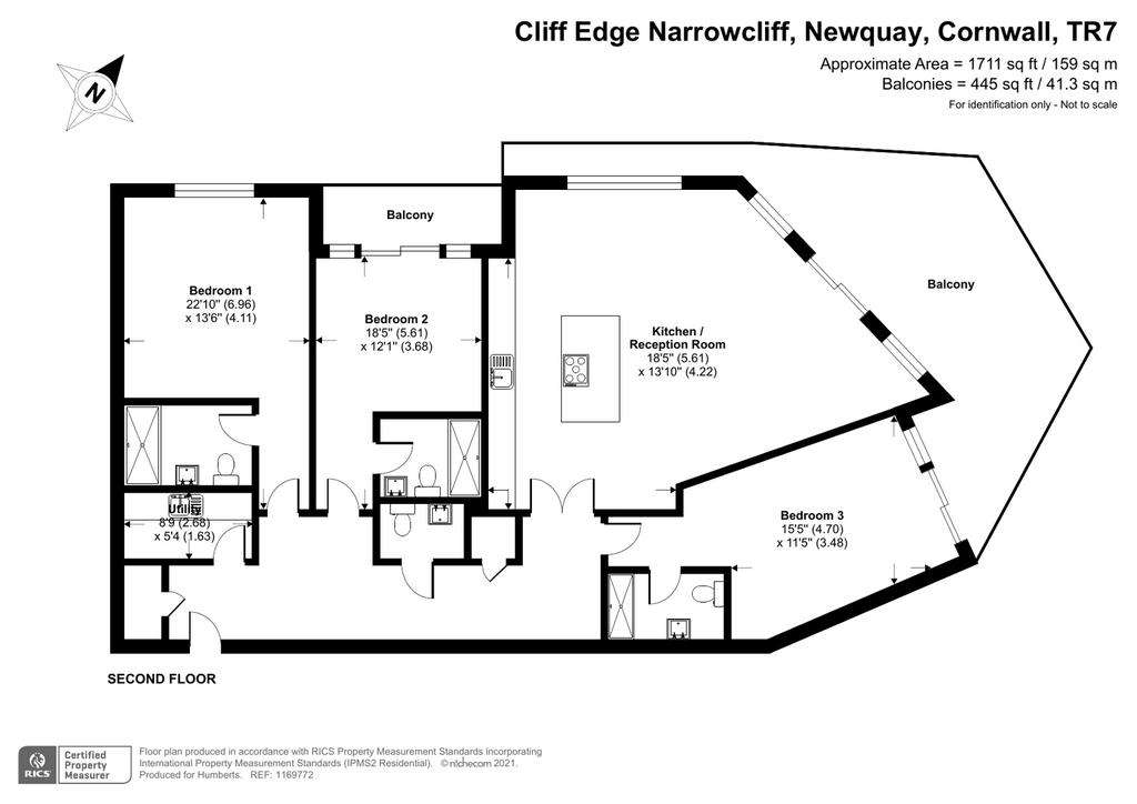 3 bedroom flat for sale - floorplan