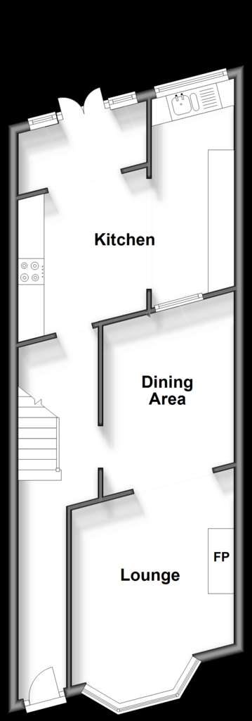 2 bedroom terraced house for sale - floorplan