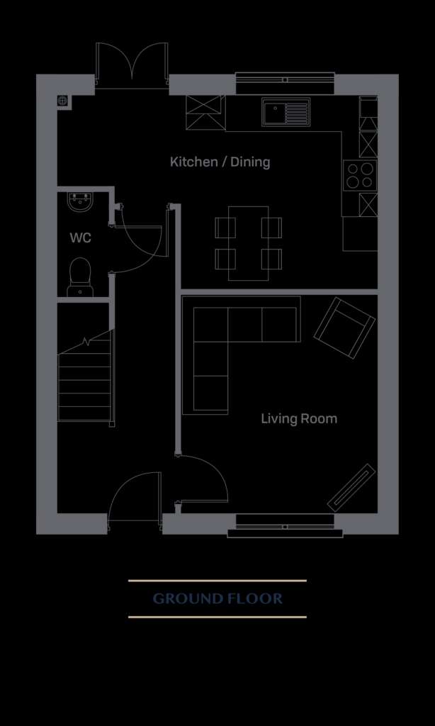 3 bedroom semi-detached house for sale - floorplan