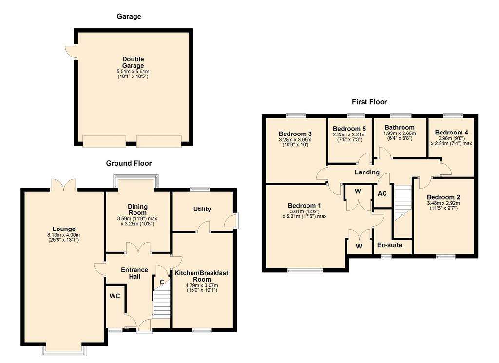 5 bedroom detached house for sale - floorplan