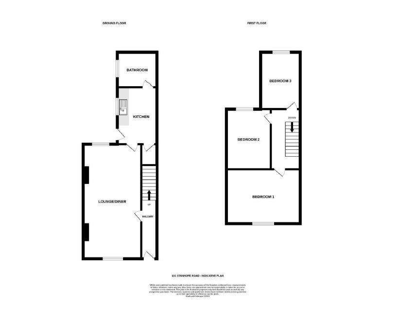 3 bedroom terraced house for sale - floorplan