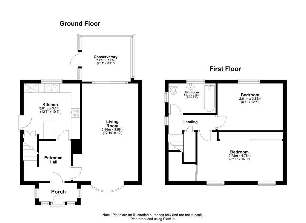 2 bedroom semi-detached house for sale - floorplan