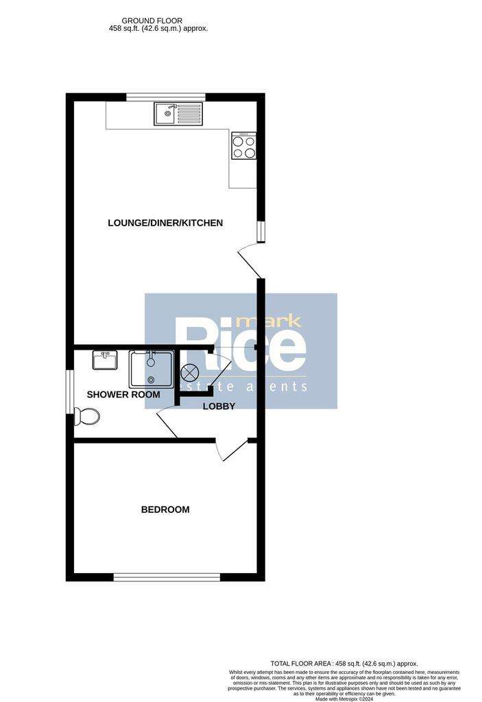 1 bedroom detached house to rent - floorplan