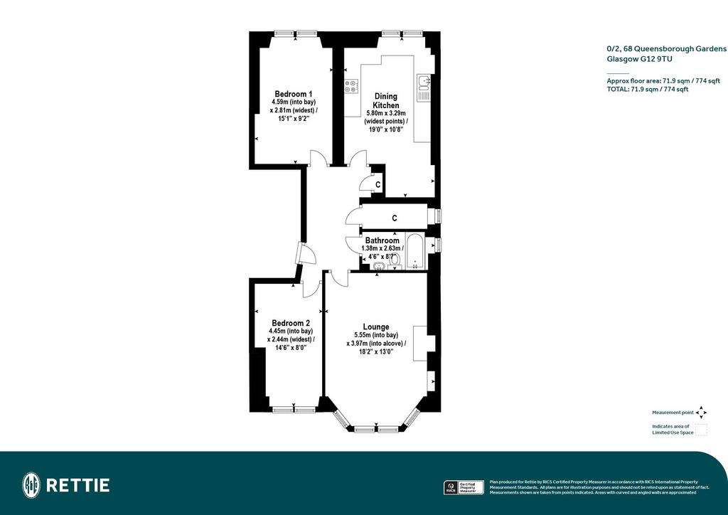 2 bedroom flat for sale - floorplan