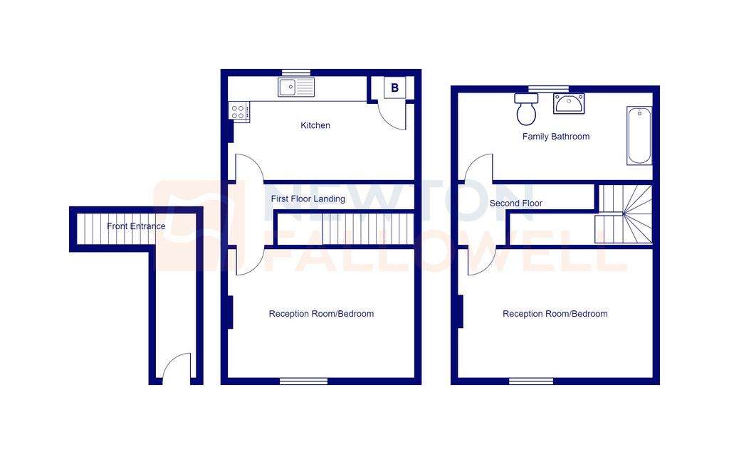 2 bedroom terraced house for sale - floorplan