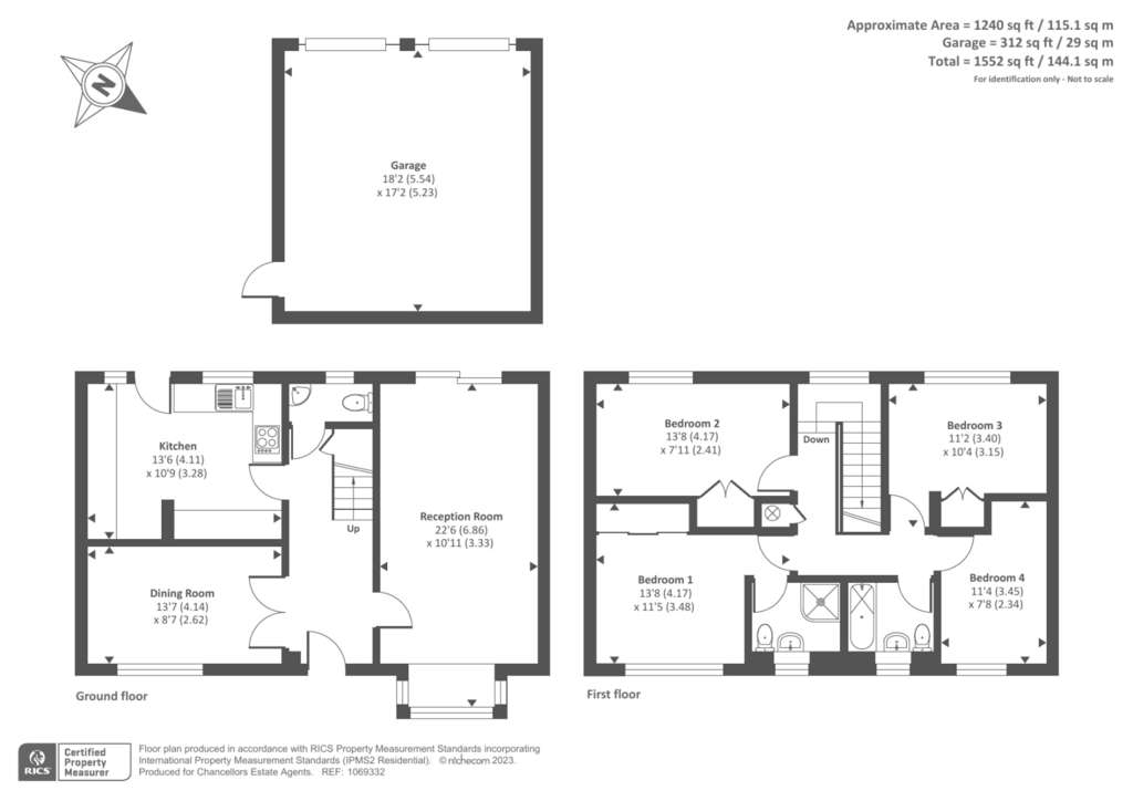 4 bedroom detached house to rent - floorplan