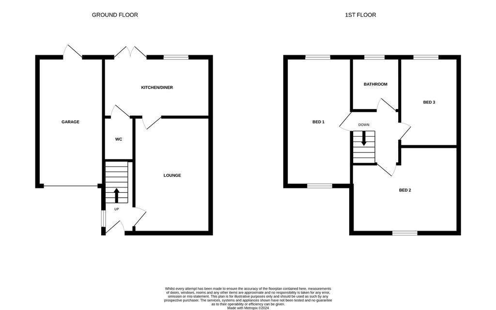 3 bedroom semi-detached house for sale - floorplan