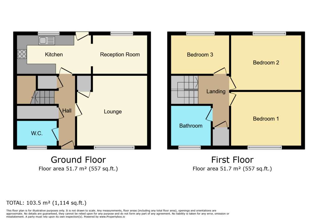 3 bedroom terraced house for sale - floorplan