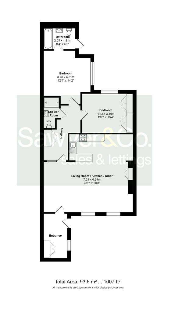 2 bedroom flat for sale - floorplan