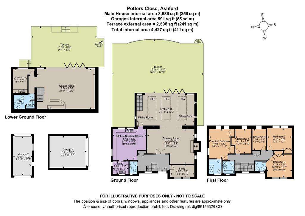 5 bedroom detached house for sale - floorplan