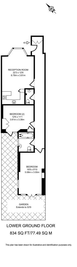 2 bedroom maisonette to rent - floorplan